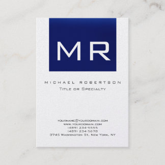 Pearl Monogram Bleu strié Carte de visite propre