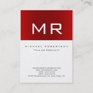 Pearl Monogramme rouge rayé Carte de visite propre