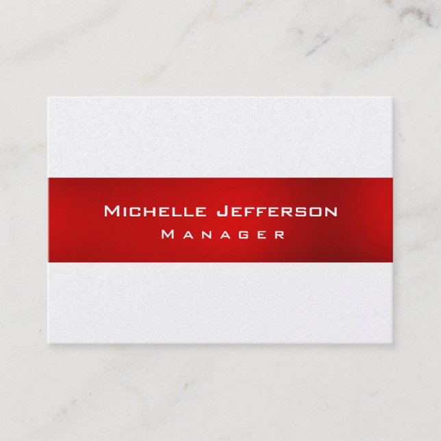 Pearl Red Unique Chubby Manager Carte de visite (Devant)