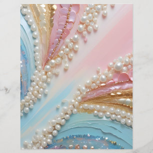 Pearlescent Peint Pearls Coquilles Papier à scanda