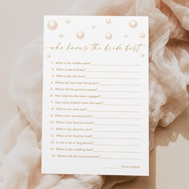 Pearls Prosecco Fête des mariées Qui Connaît La Ma (Créateur téléchargé)