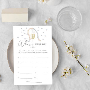 Pearls & Prosecco Où étions-nous le jeu de douche