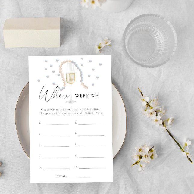 Pearls & Prosecco Où étions-nous le jeu de douche  (Créateur téléchargé)