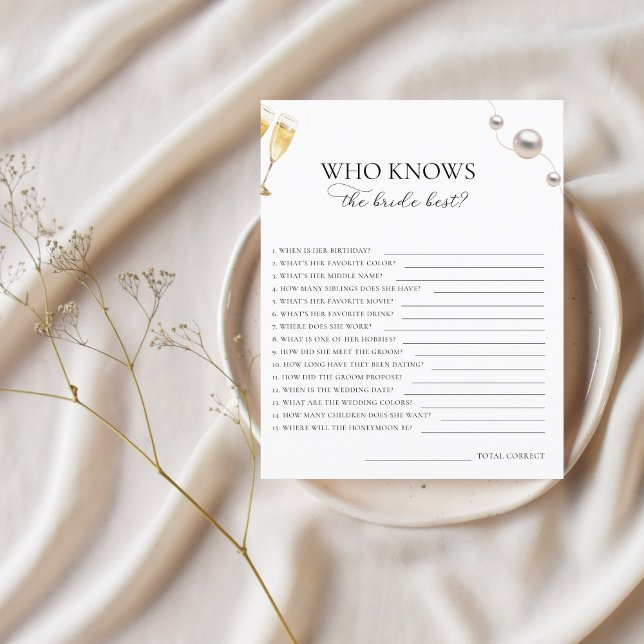 Pearls & Prosecco qui connaît la mariée meilleur j (Créateur téléchargé)