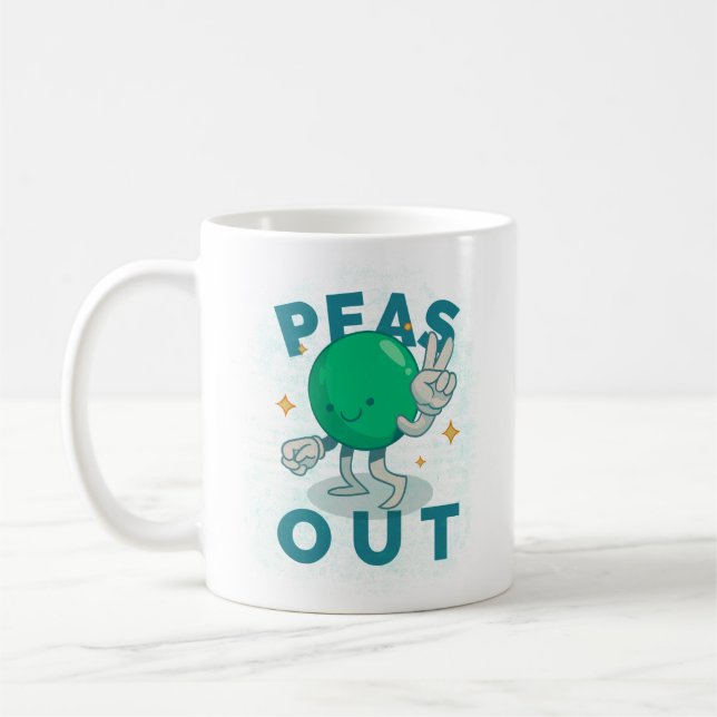 Peas Out Peace Classic Mug (Gauche)