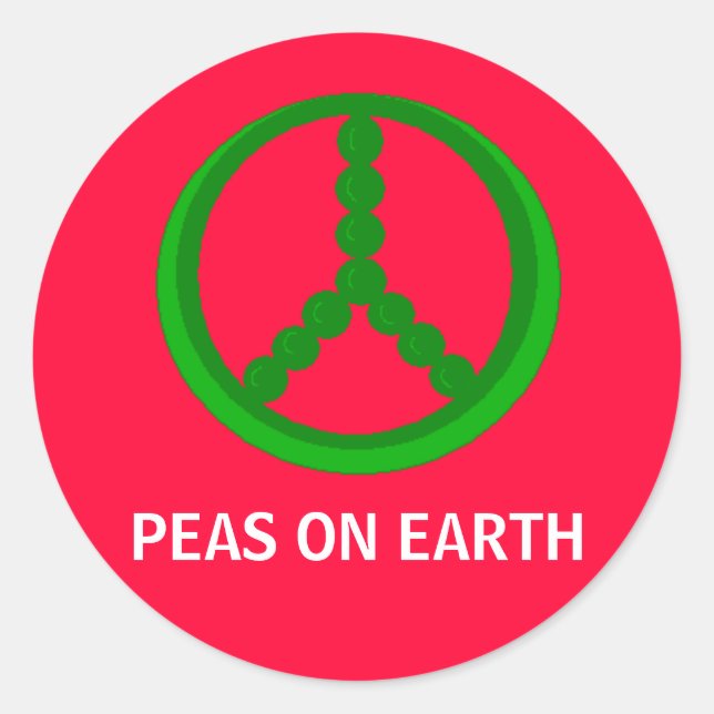 PEAS (paix) SUR TERRE - autocollants (Devant)