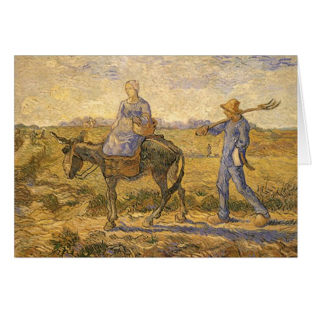 Peasant Couple Going to Work by Vincent van Gogh (Devant horizontal)