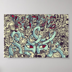 Peau ! Affiche d'art de bruit !