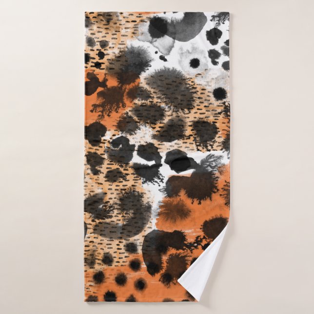 Peau animale : motif léopard créatif. (Serviette de bain)