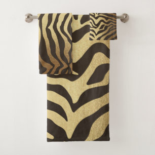 Peau d'animal à motif zèbre Cuirs Or Glamour Moder