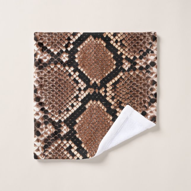 Peau de Crotale Diamondback Occidental (Gant de toilette)