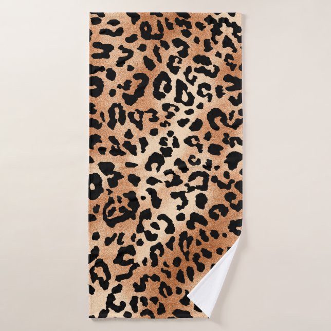 peau de léopard. Design élégant de blouse avec léo (Serviette de bain)