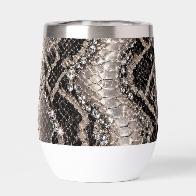 Peau de serpent cristal argent Luxe (Arrière)