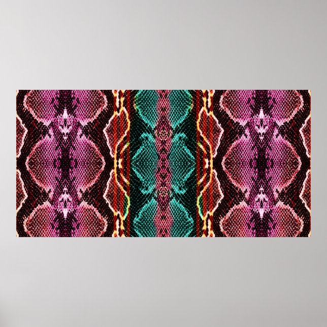 Peau de serpent imprimé. Motif de serpent. Poster  (Devant)