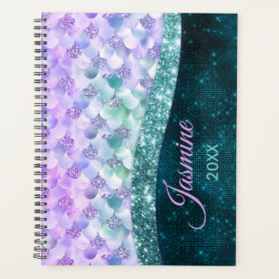 Peau de sirène turquoise argent faux parties scint