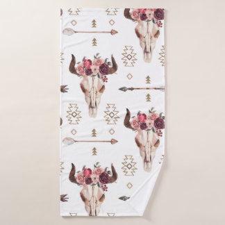 Peau de taureau natif et flèches patte sans soudur