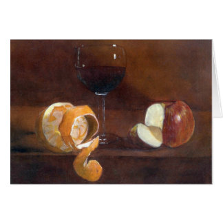 Peau d'orange, Apple et un verre de vin rouge