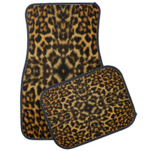 Peau léopard motif tapis de voiture
