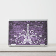 Peau Ordinateur portable pourpre Tour Eiffel