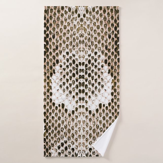 peau python, motif de serpent, motif de peau anima (Serviette de bain)