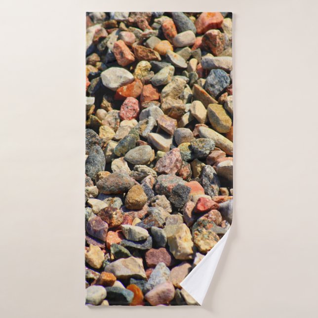Pebbles rocks colorful texture (Serviette de bain)