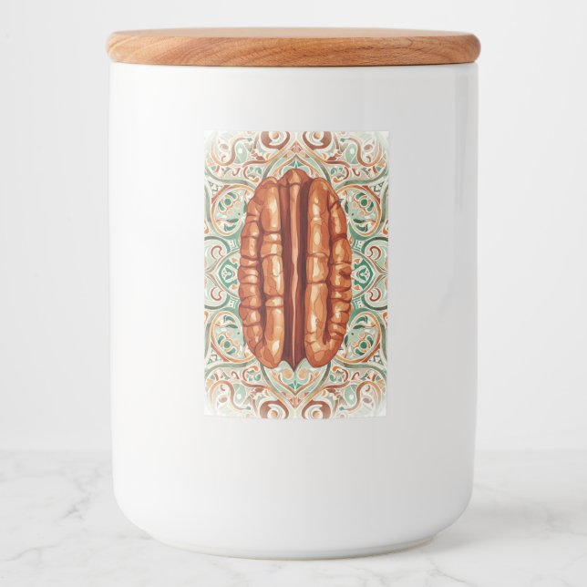 Pecan Nut, Sticker pour le Conteneur alimentaire p (Devant)