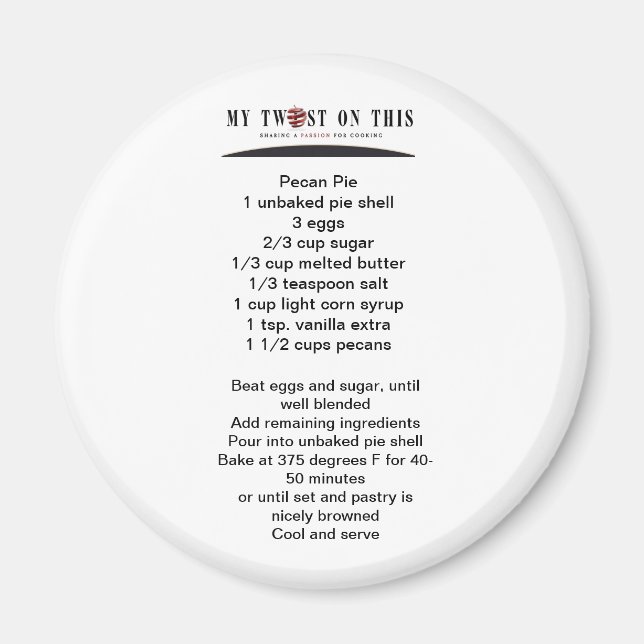 Pecan Pie Magnet ™ (Devant)