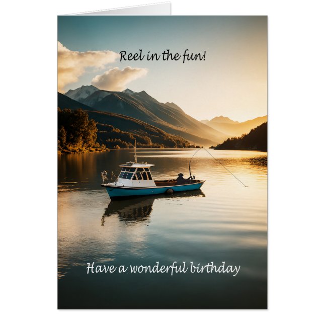 Pêche à bord d'un bateau Anniversaire (Devant)