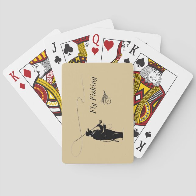 Pêche à la mouche cartes de jeu (dos)