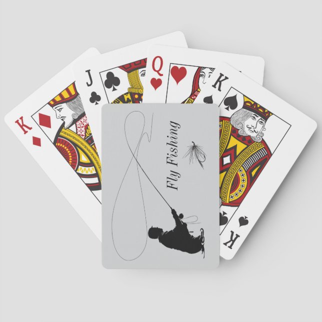 Pêche à la mouche cartes de jeu (dos)