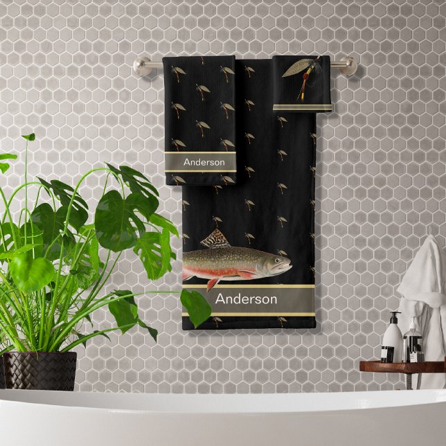 Pêche à la mouche des pêcheurs noirs et truite (Créateur téléchargé)