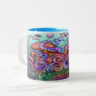 Pêche à la mouche Mug à café à deux tons