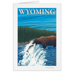 Pêche à l'ours dans la rivière - Wyoming