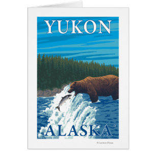 Pêche à l'ours dans la rivière - Yukon, Alaska
