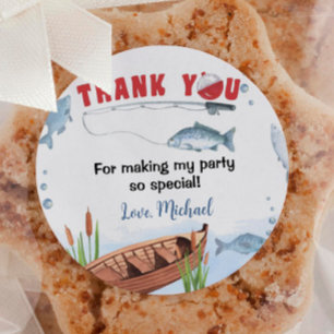 Pêche Anniversaire Classic Round Sticker