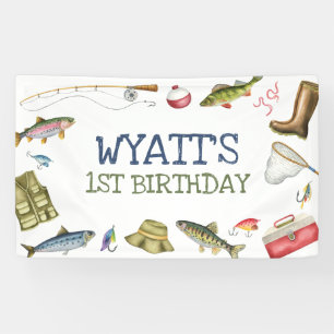 Pêche Anniversaire Contexte Ofish Bannière