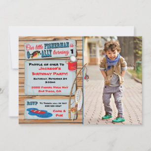 Pêche Anniversaire Fête Boy Invitation