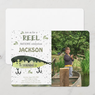 Pêche Anniversaire Photo Invitation
