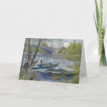 Pêche au printemps | Vincent Van Gogh Carte postal<br><div class="desc">Pêche au printemps, le Pont de Clichy (Asnières) (1887) | Oeuvre originale de l'artiste post-impressionniste néerlandais Vincent Van Gogh (1853-1890). Le tableau représente deux bateaux de pêche dans l'eau près d'un pont dans des tons doux de bleu et vert. Utilisez les outils de conception pour ajouter du texte personnalisé ou...</div>