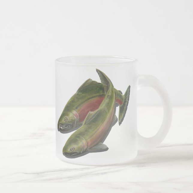 Pêche Bière Mug Coho Saumon Pêcheur Bière Verre (Droit)