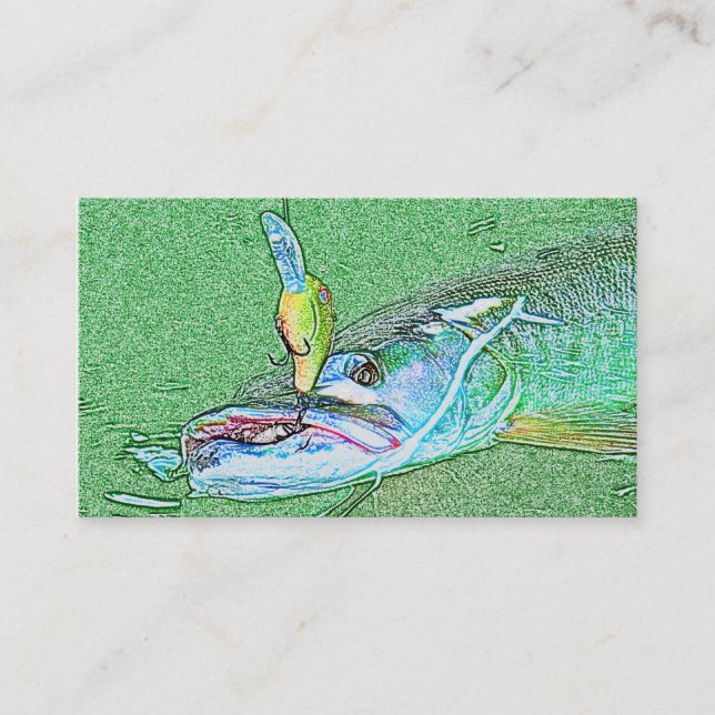 PÊCHE - carte de visite PERSONNALISABLE (Devant)