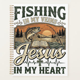 Pêche dans mes veines Jésus dans mon cœur Vintage