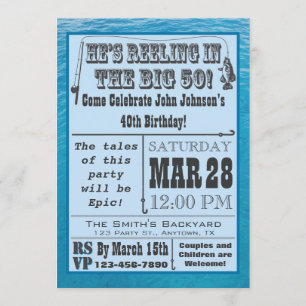 Pêche de la cinquantième invitation d'anniversaire