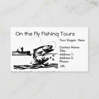 Pêche de pêcheur sur le modèle de carte de visite