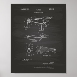 Pêche du tableau d'art de brevet de l'attrait 195