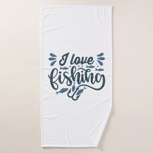 Pêche en bateau de pêche comme pêcheur (Serviette de bain)