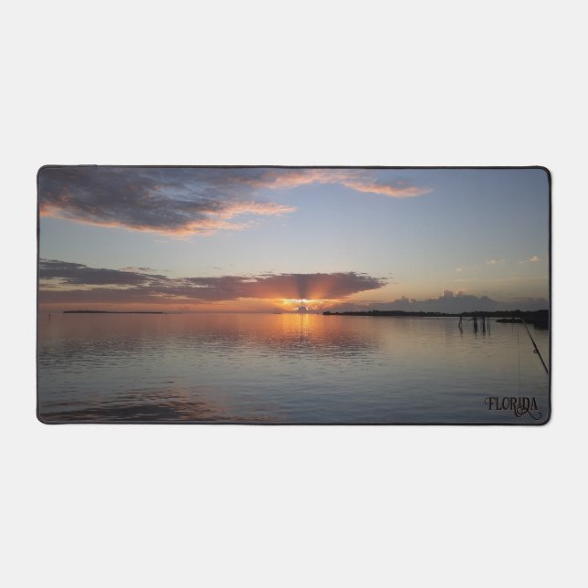 Pêche en Floride dans une photo du coucher de sole (Recto)