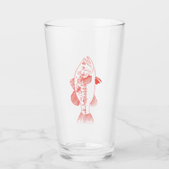 Pêche et chasse - Verre de pinte de poisson (Devant)