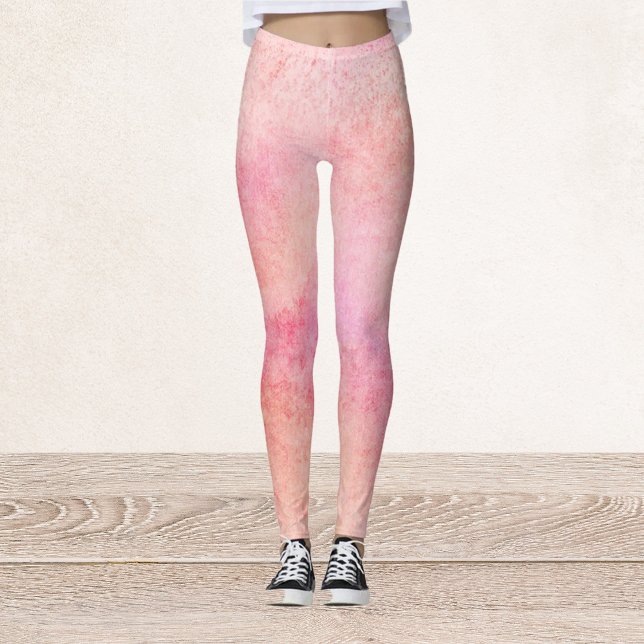 Pêche et Leggings Abstraits roses (Créateur téléchargé)