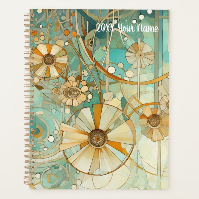 Pêche et lumière Turquoise Jardin aux fleurs Abstr (Devant)